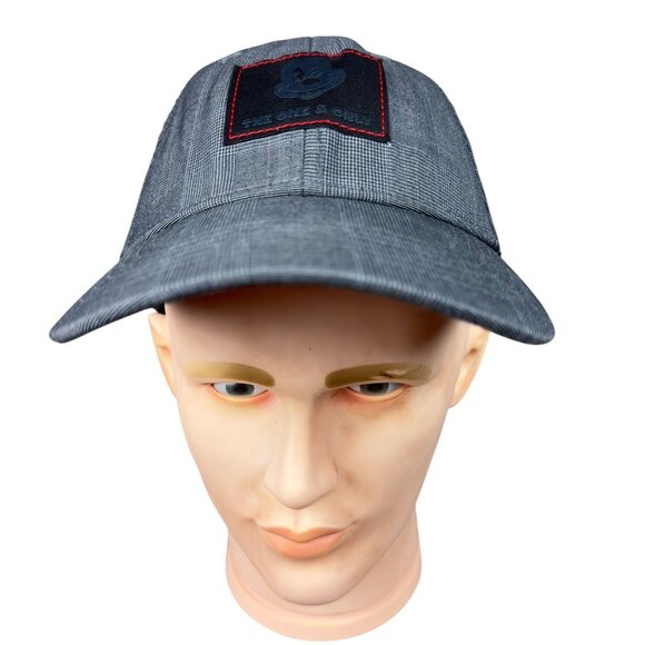 Disney Parks "The One & Only" Mickey Cap Adult  57-59 cm Gray Plaid - Picture 1 of 12